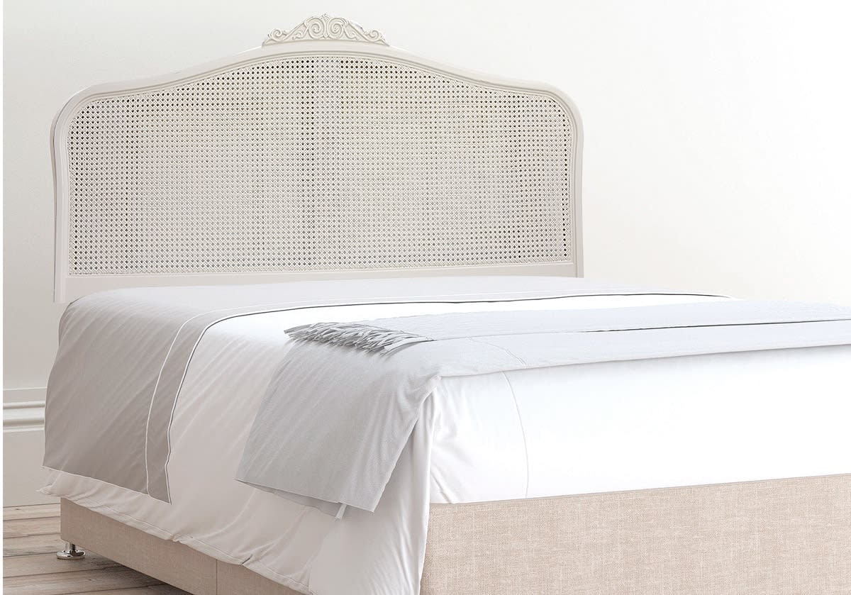 French Style Grey Rattan Headboard