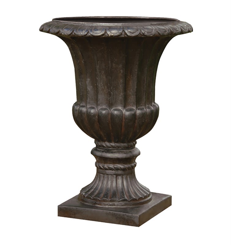 Large Iron Effect Iron Urn