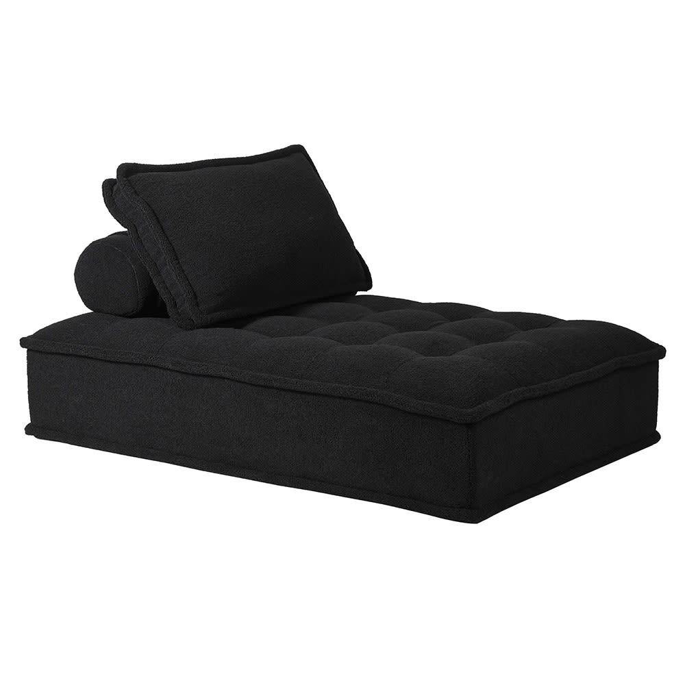 Obsidian Black Floor Chaise Longue