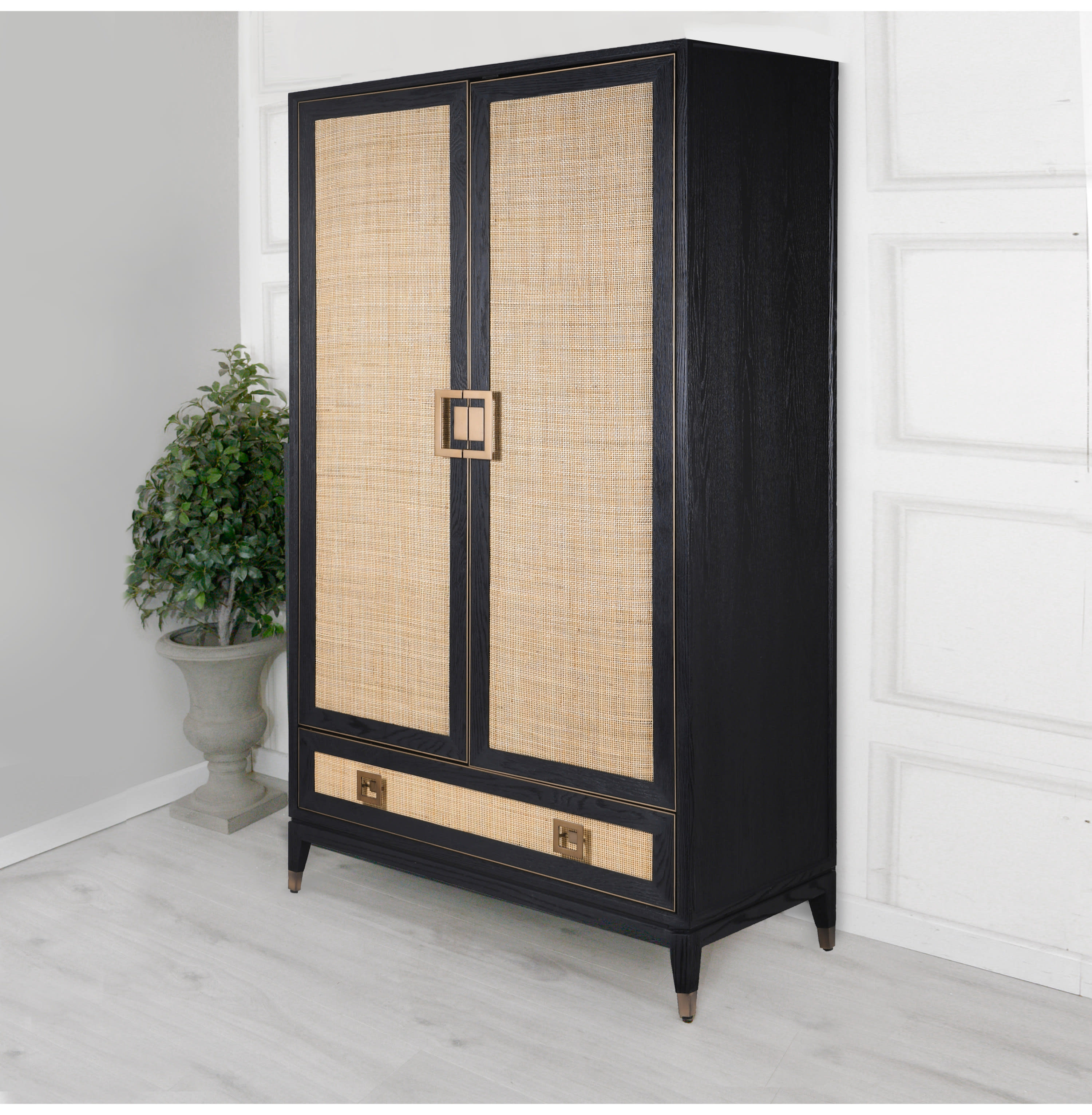 Cafe Noir Rattan Wardrobe