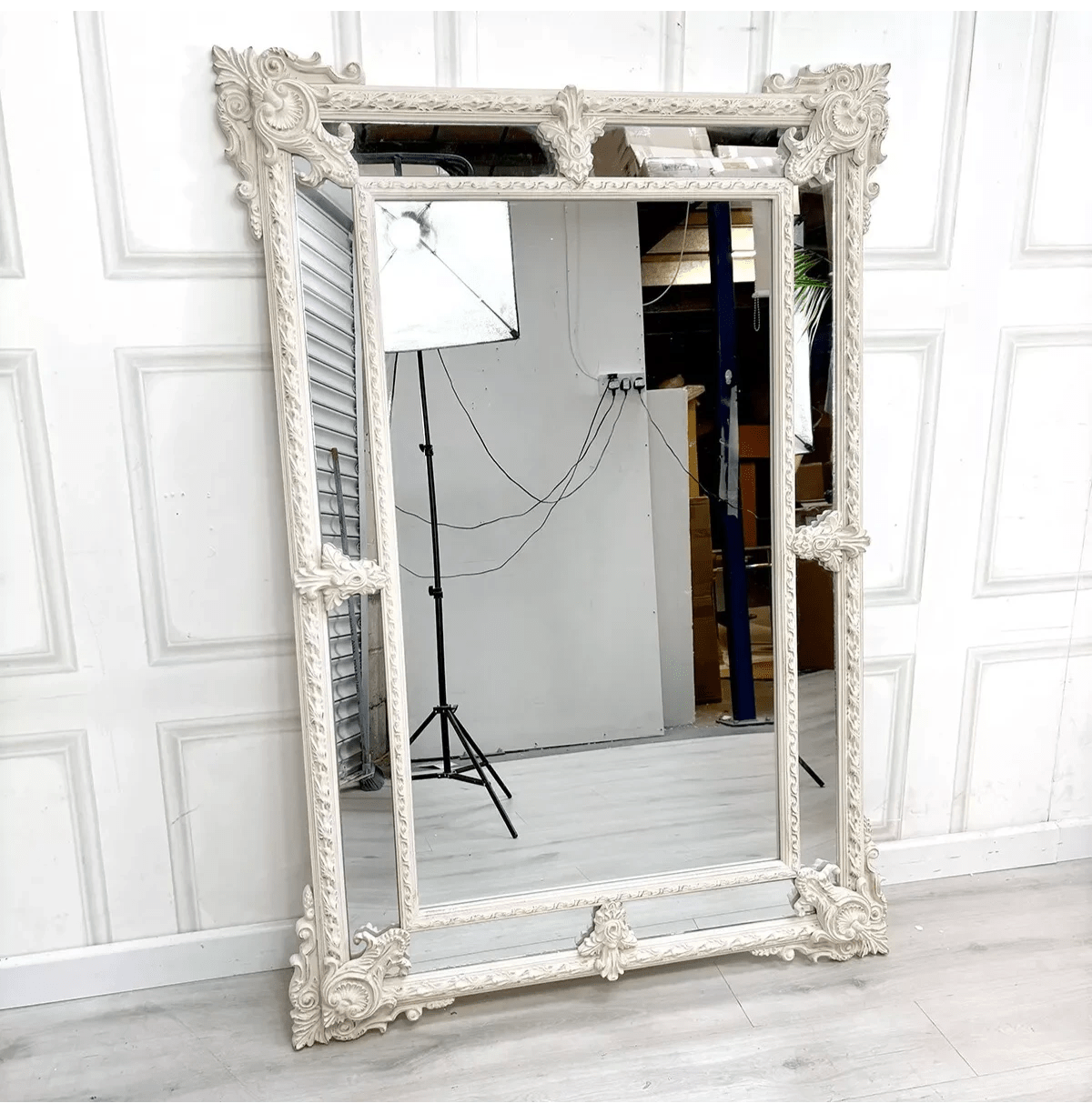 Cream Carved Frame Mirror