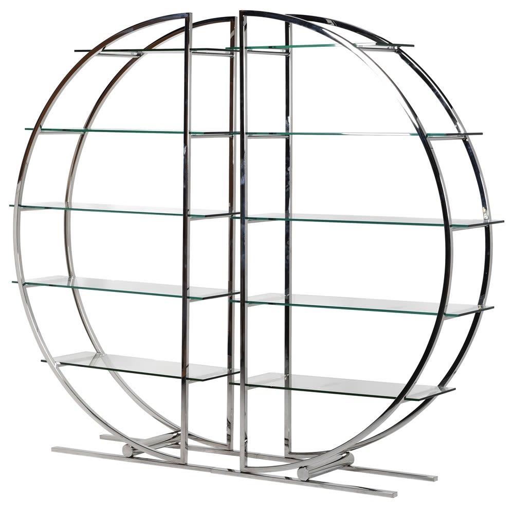 Sloane Chrome Round Shelving Unit