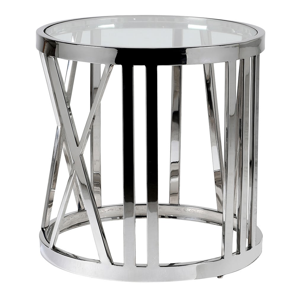 Sloane Chrome Roman Lamp Table