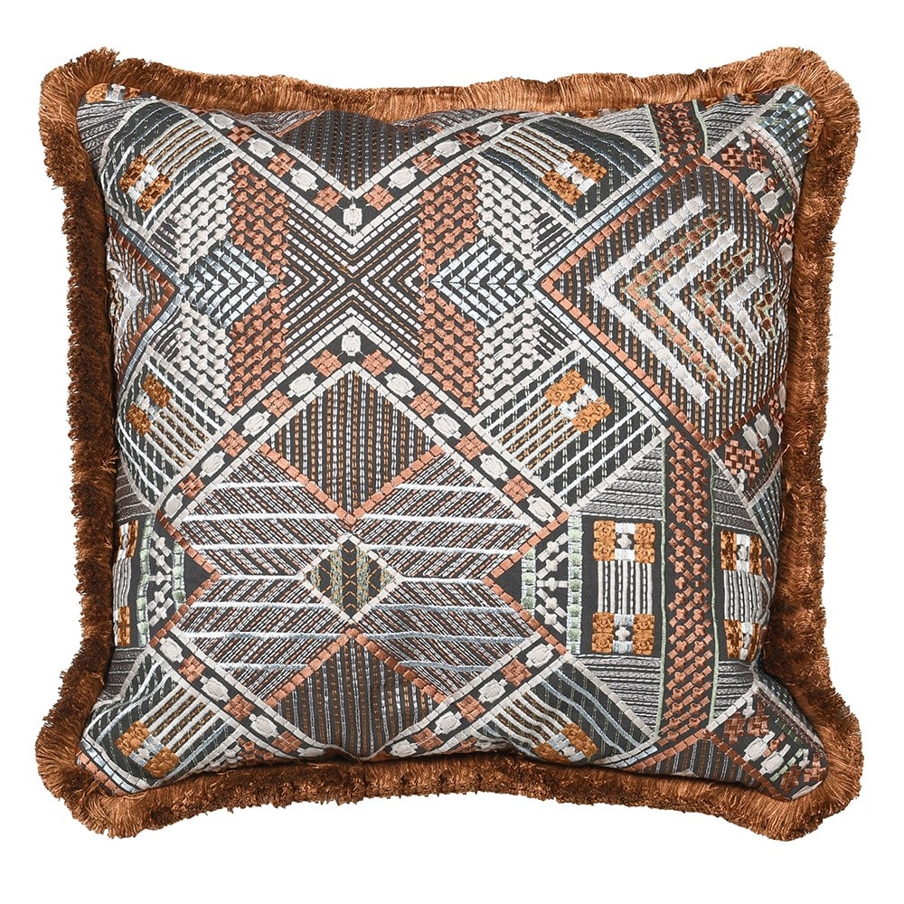 Aztec Style Orange Cushion
