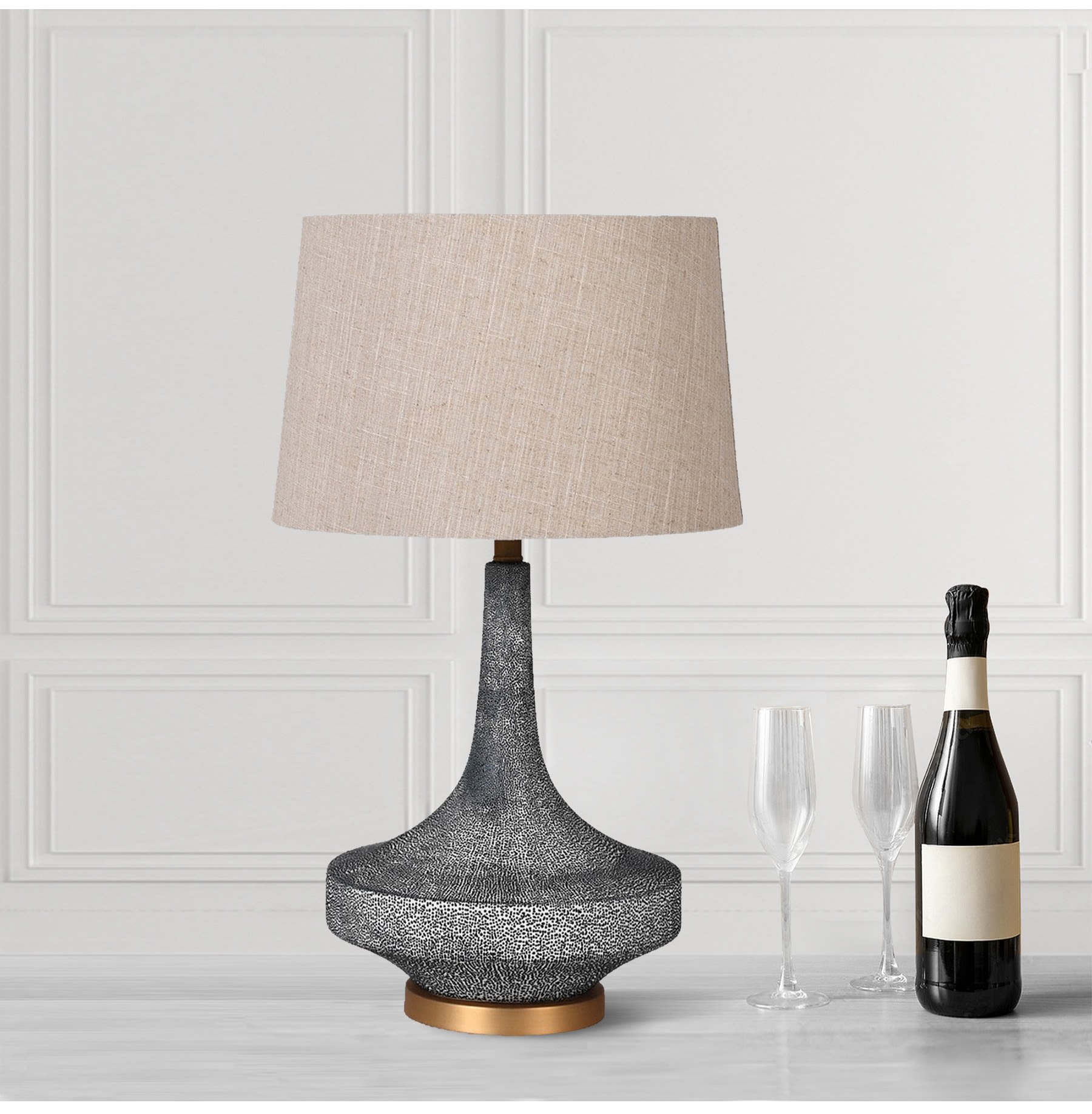 Shagreen Effect Ceramic Table Lamp