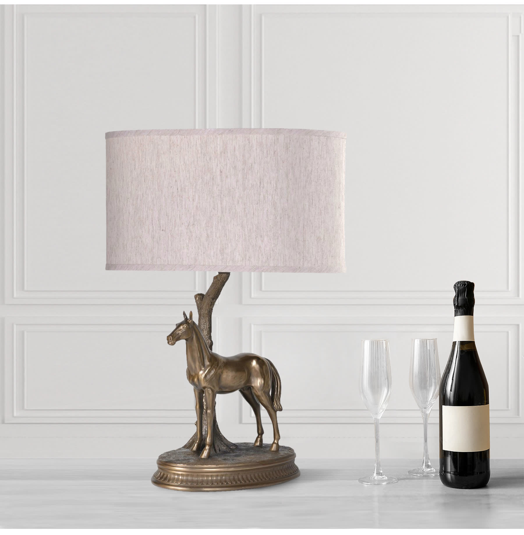 Horse and Tree Table Lamp