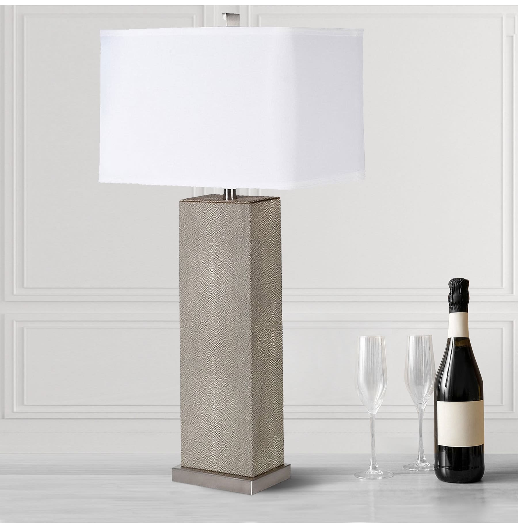 Shagreen Column Table Lamp