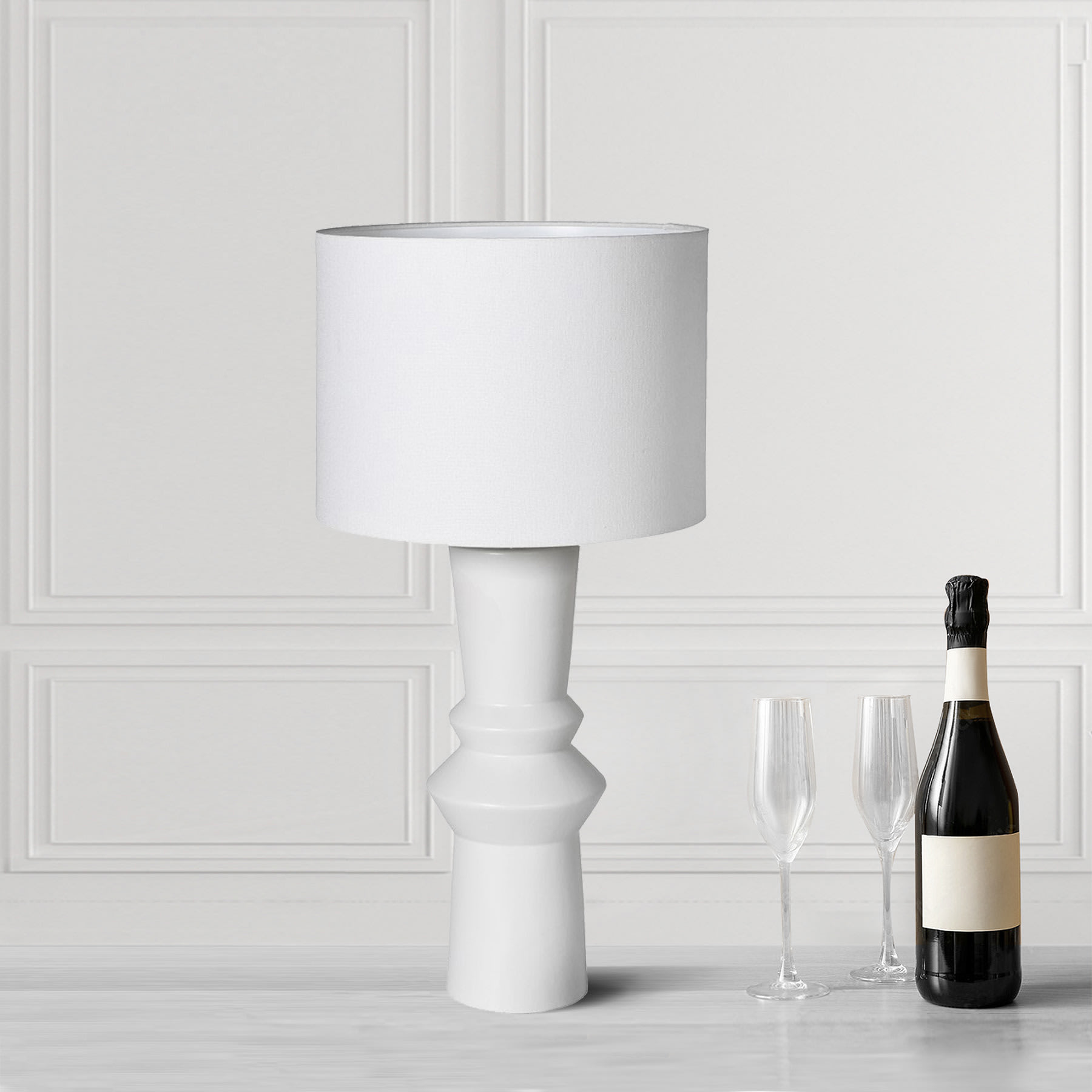 Matte White Tall Lamp