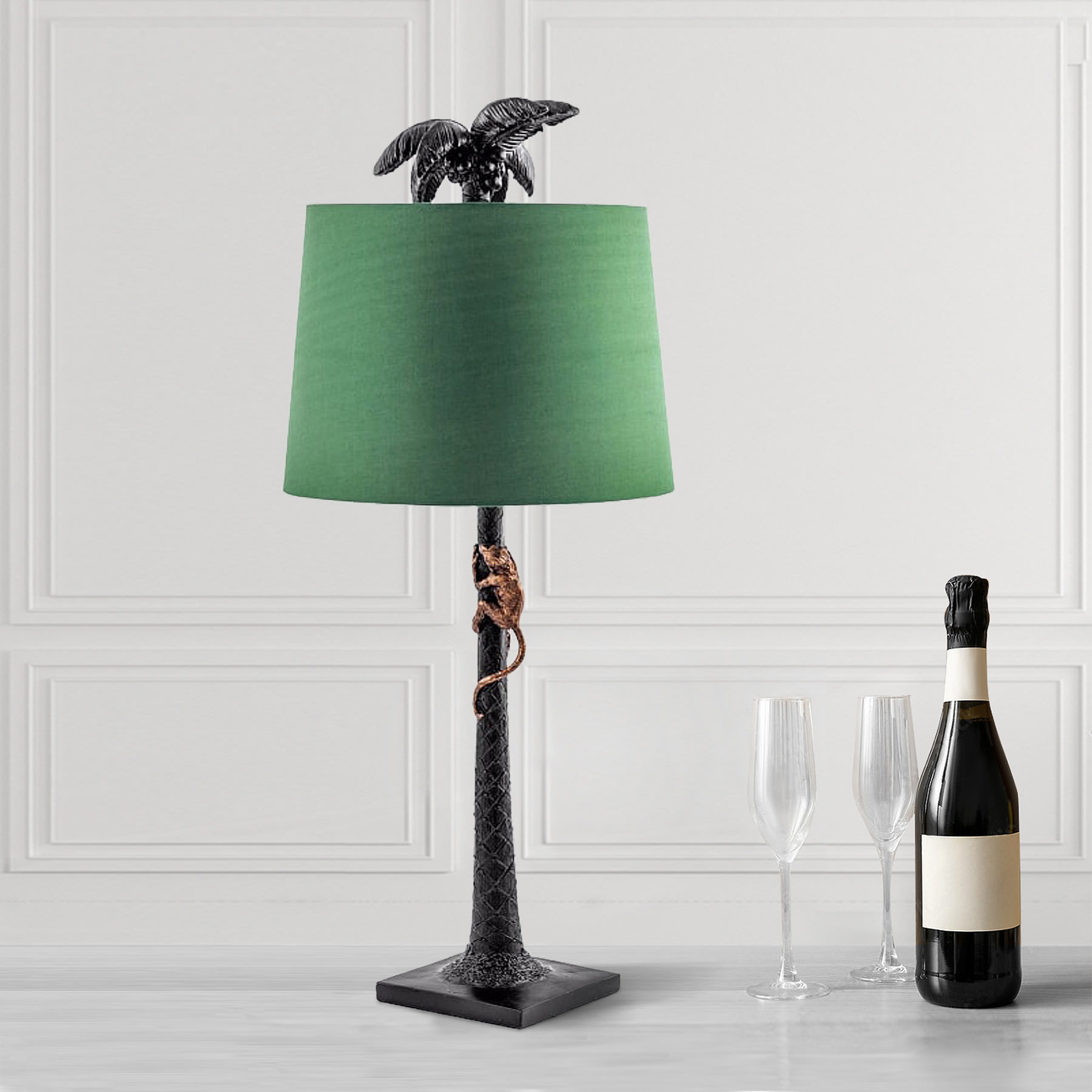 Climbing Monkey Palm Tree Table Lamp