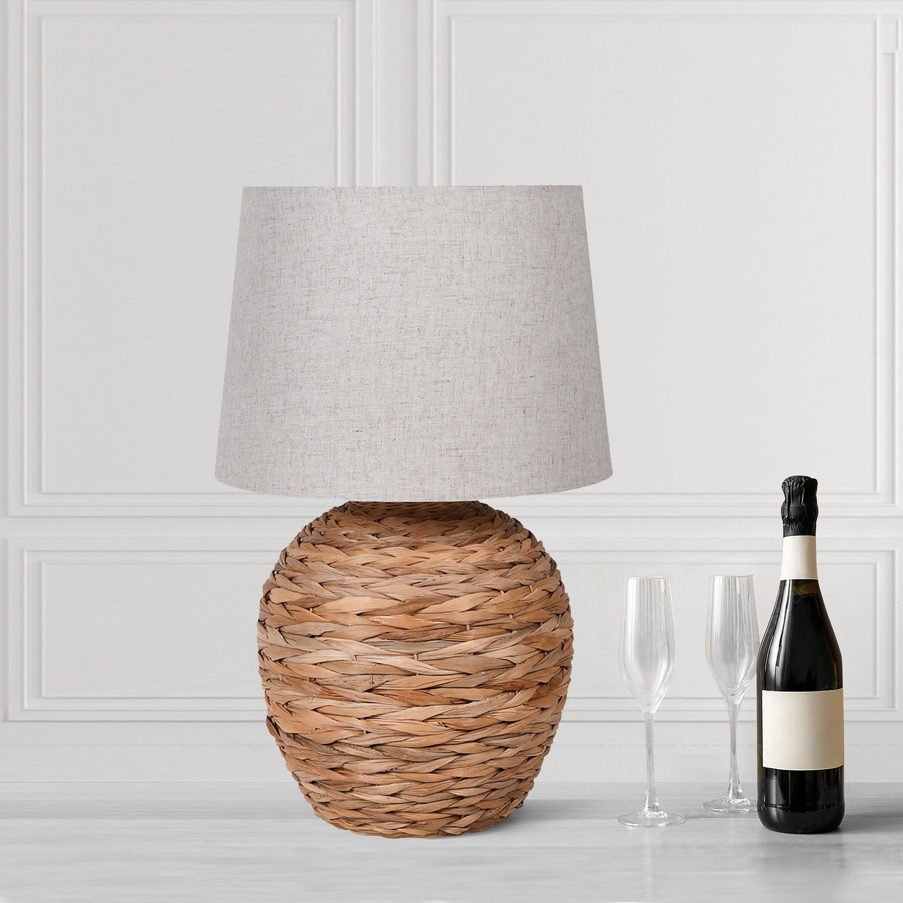 Woven Rattan Table Lamp