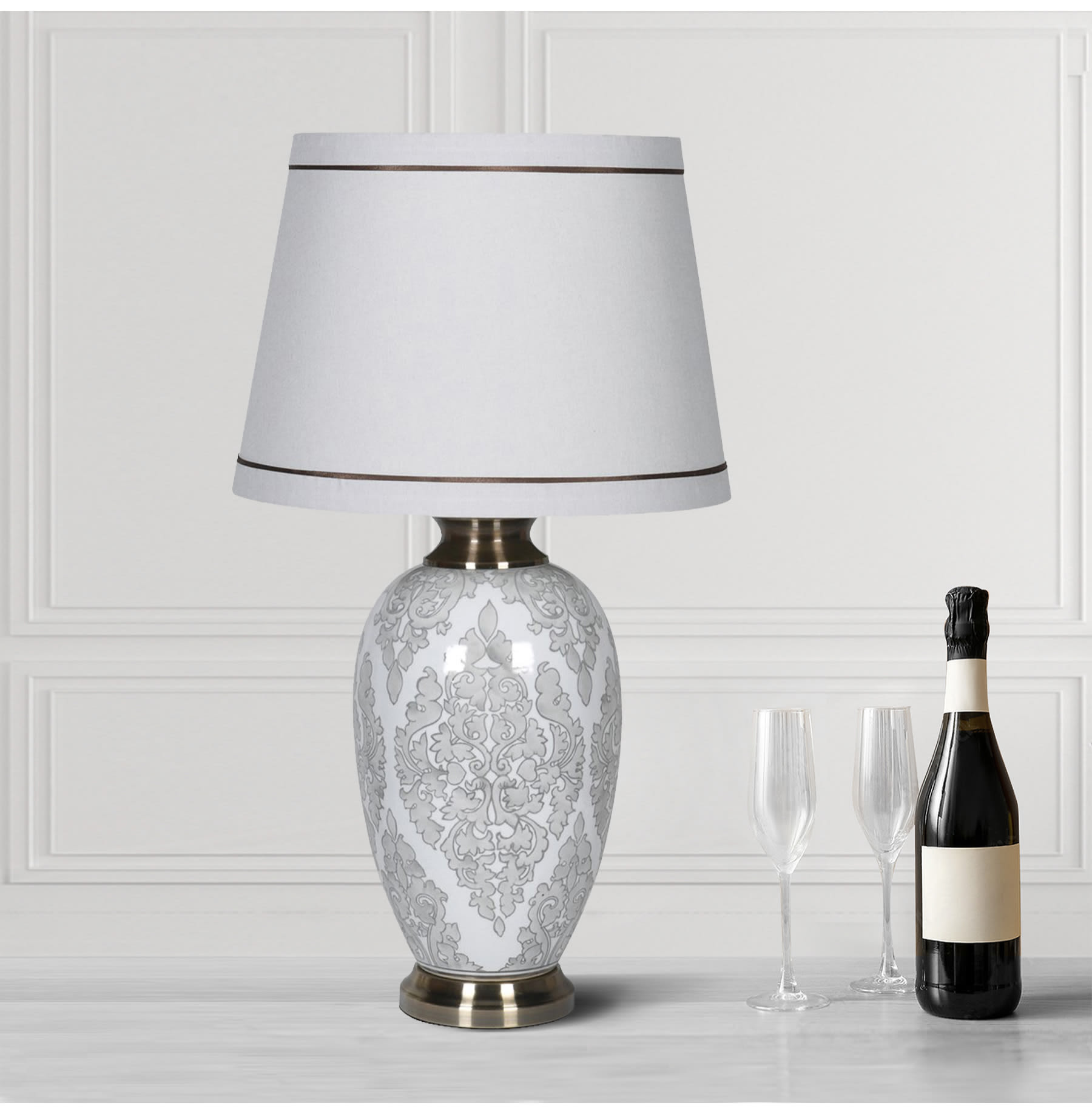 Dove Grey Table Lamp