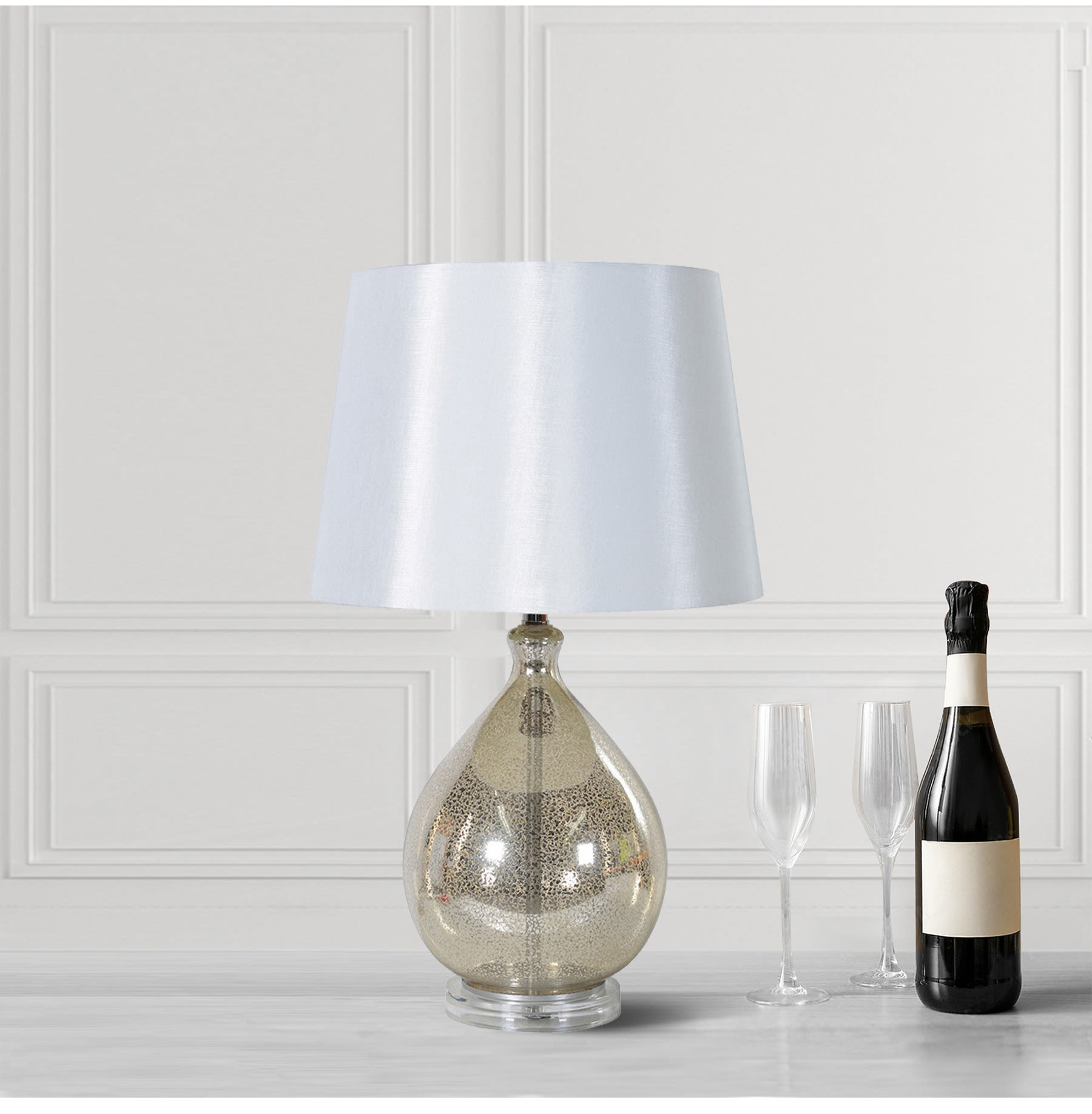 Mottled Tint Glass Table Lamp