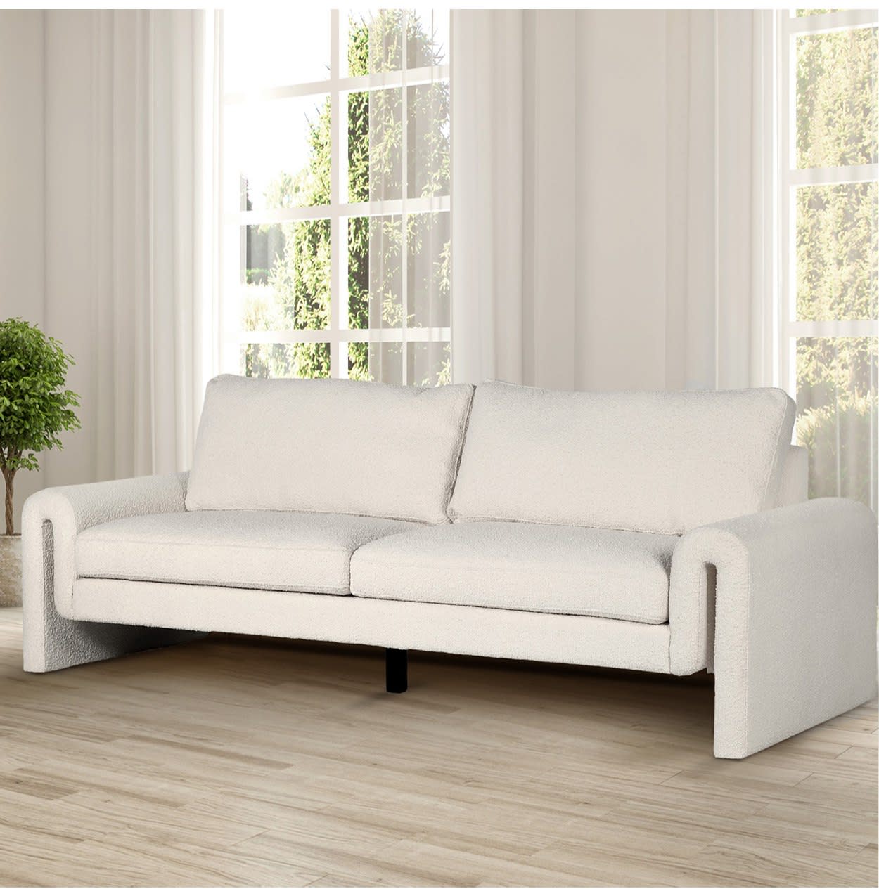 Shelby Ivory Cream Boucle 3 Seater Sofa