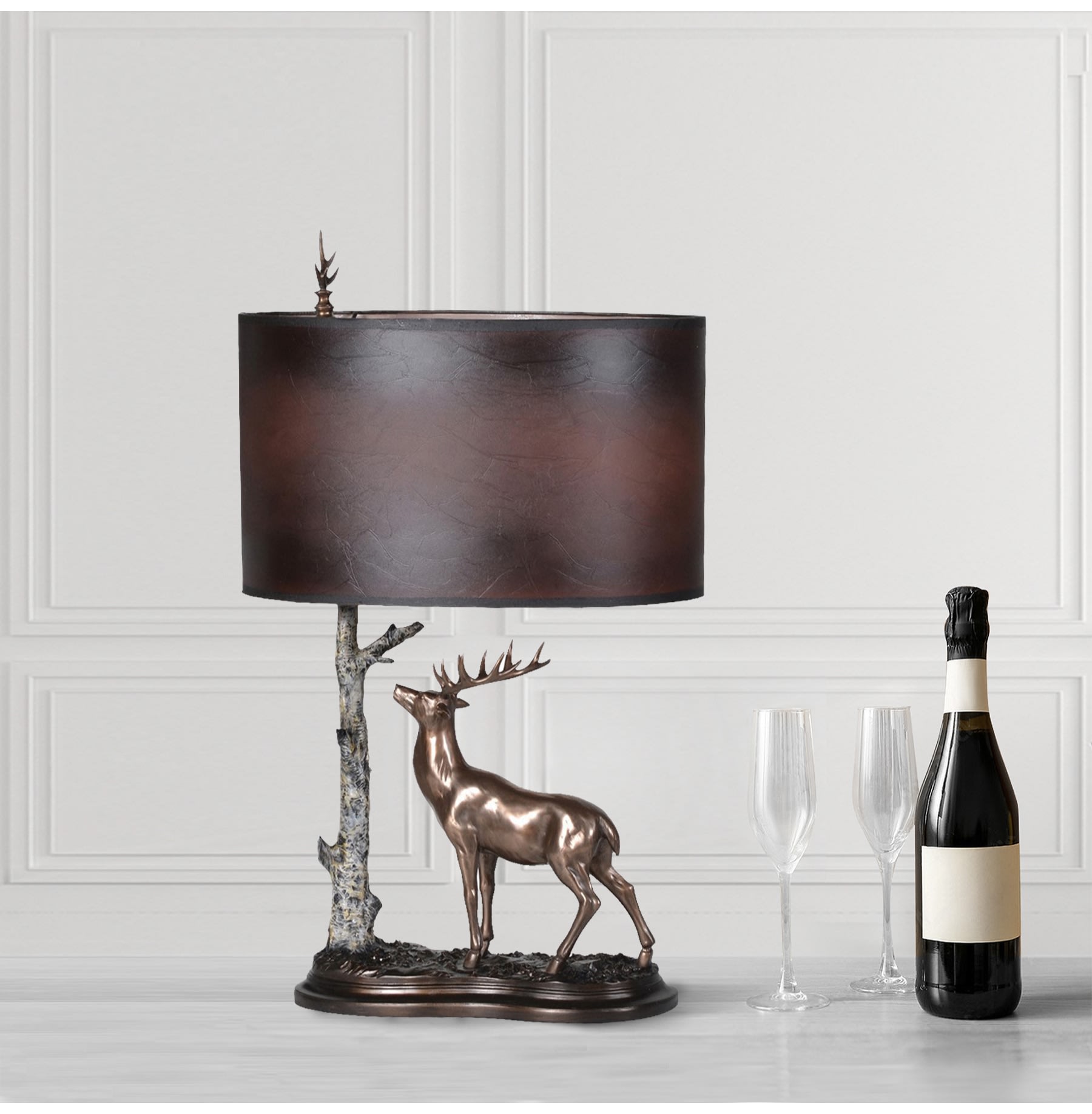 Tree and Stag Table Lamp