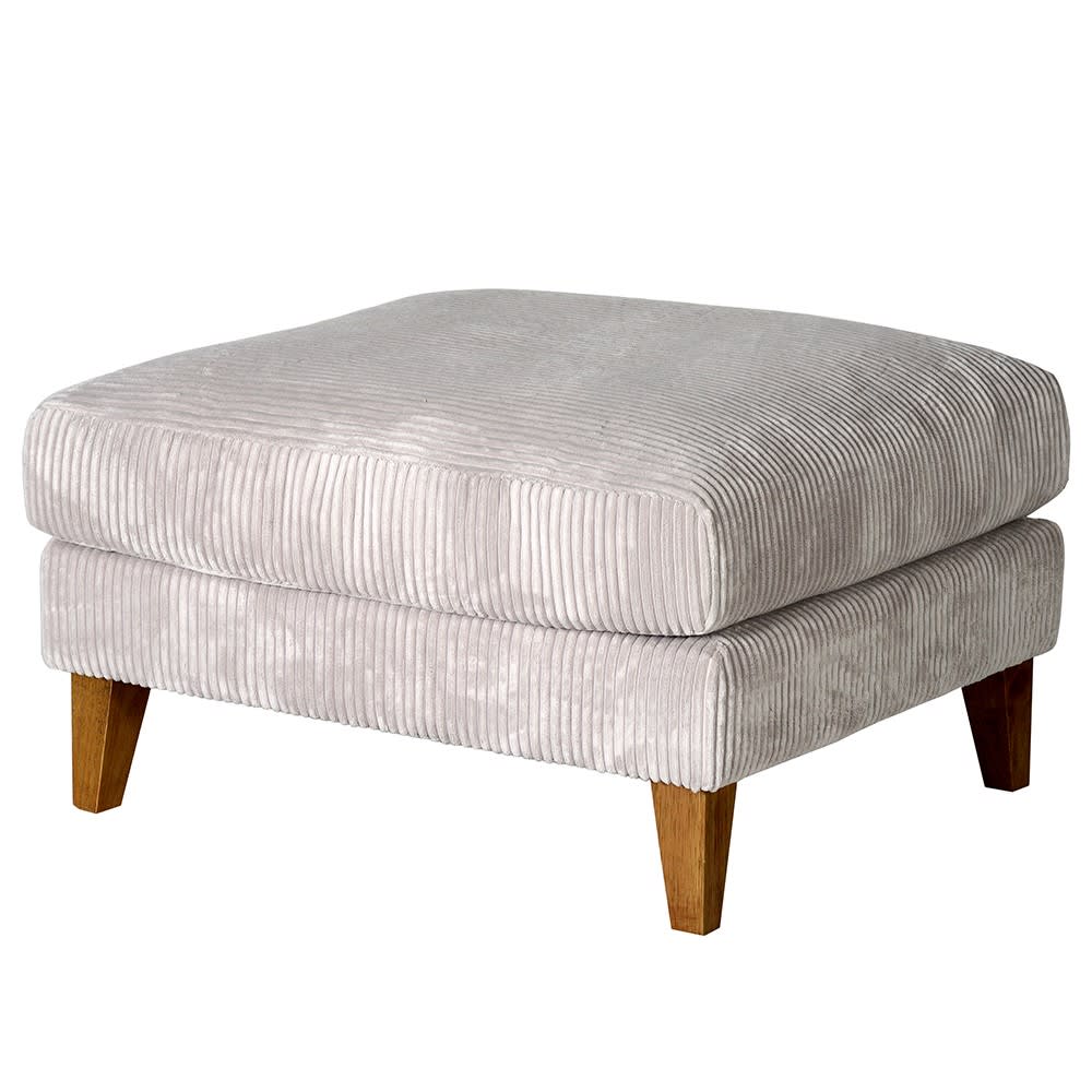 Grey Corduory Ottoman