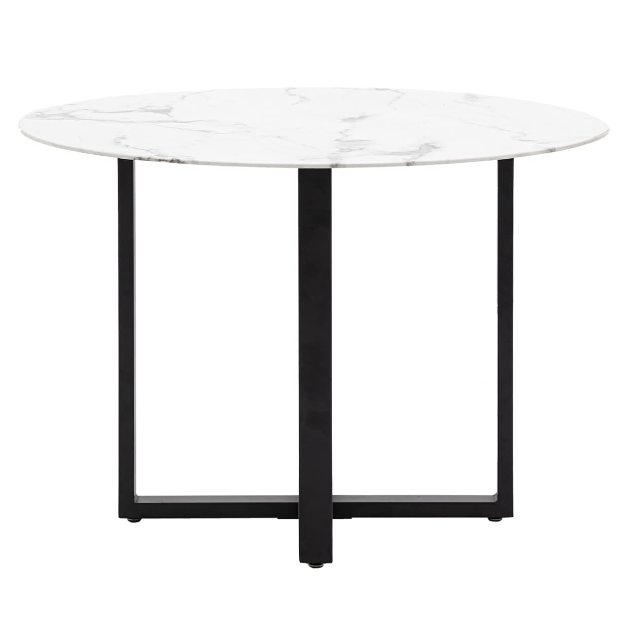 Fielding White Marble Round Dining Table by Gallery Direct