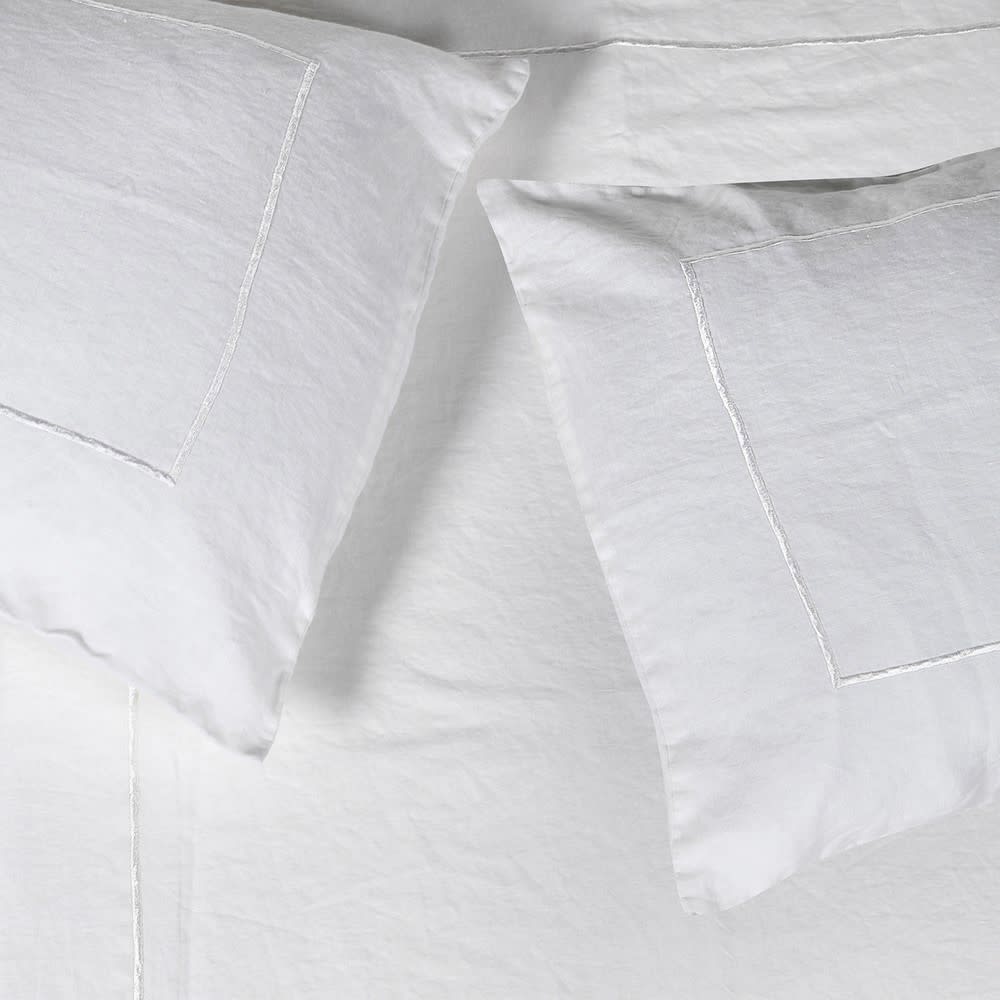 Single Duvet Set White Linen 