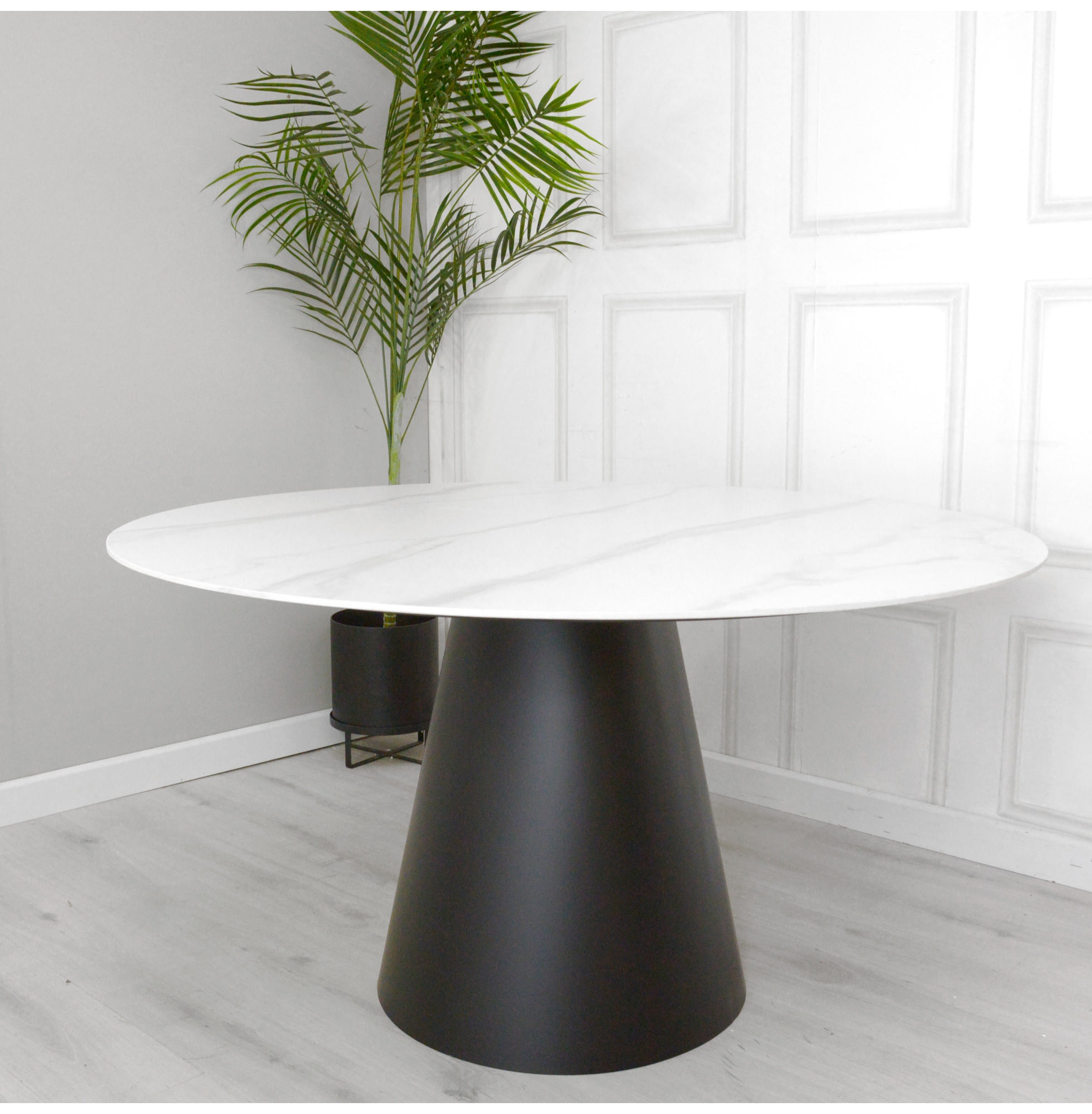 White Marble Look Dining Table