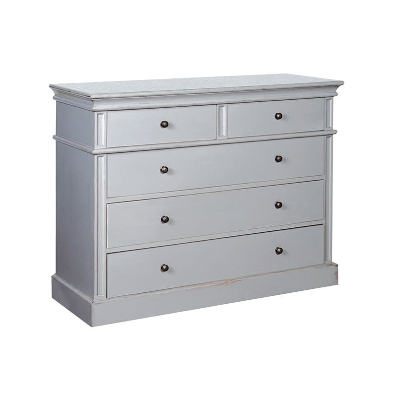 Portobello Grey 5 Drawer Chest