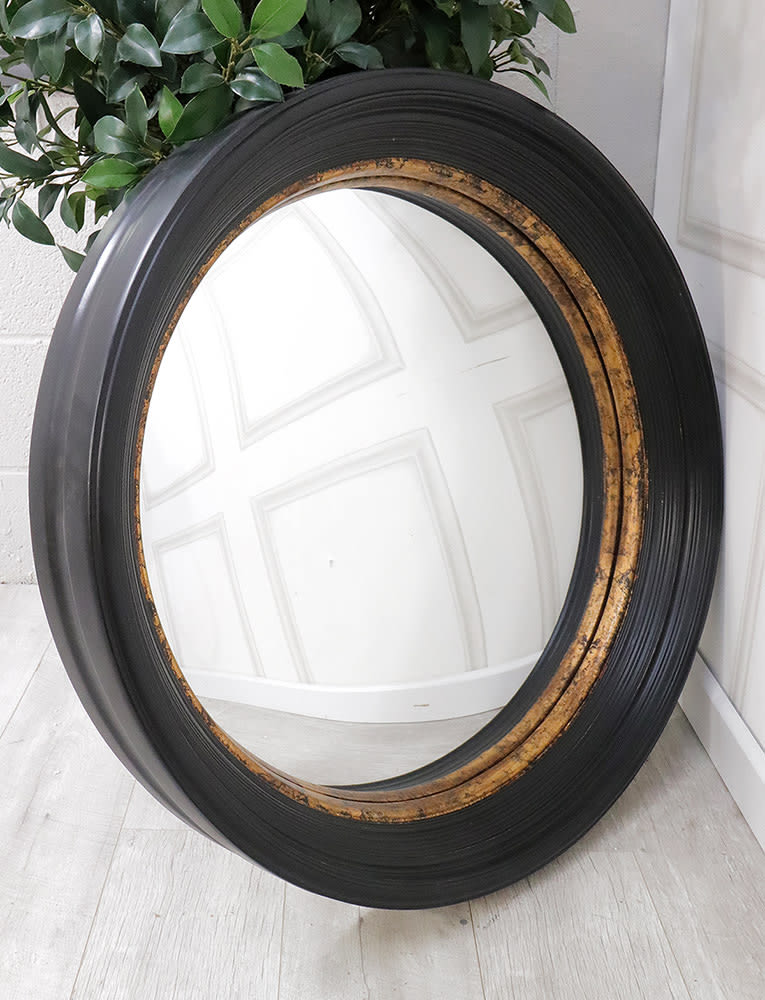 Round Oval and Gold Dome Mirror