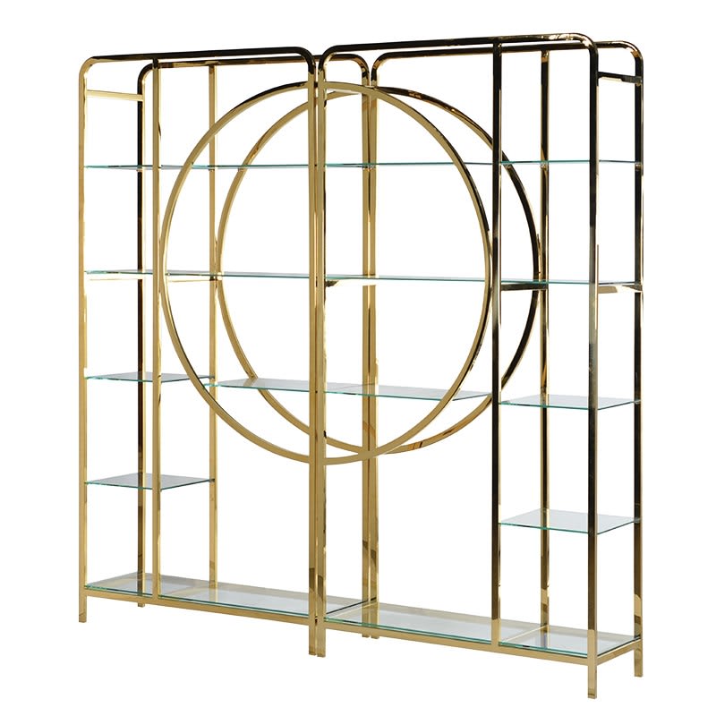 Sloane Gold Circle Bookcase