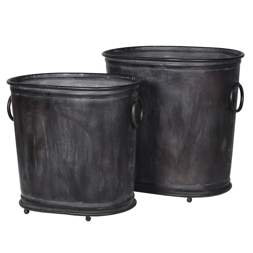 Pair of Antique Bucket Planters