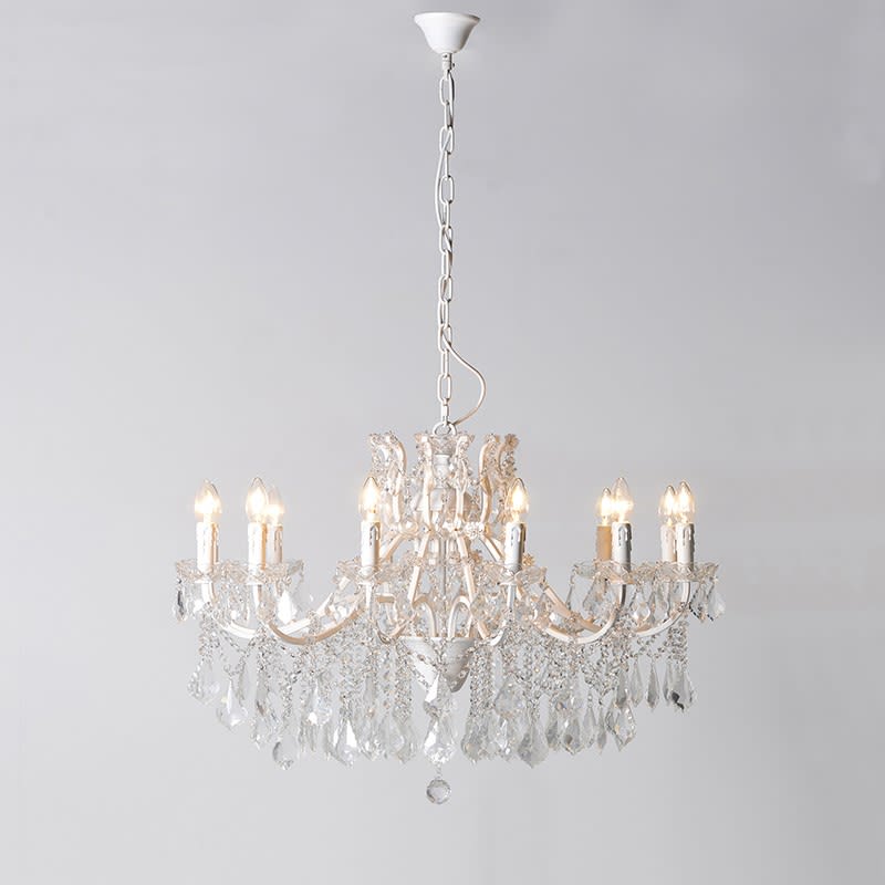 Large Antique Style French Chandelier with Droppers
