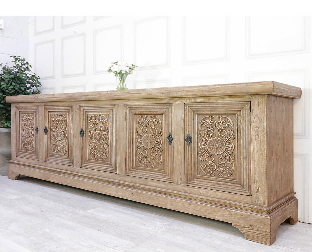 5 Door Carved Design Sideboard