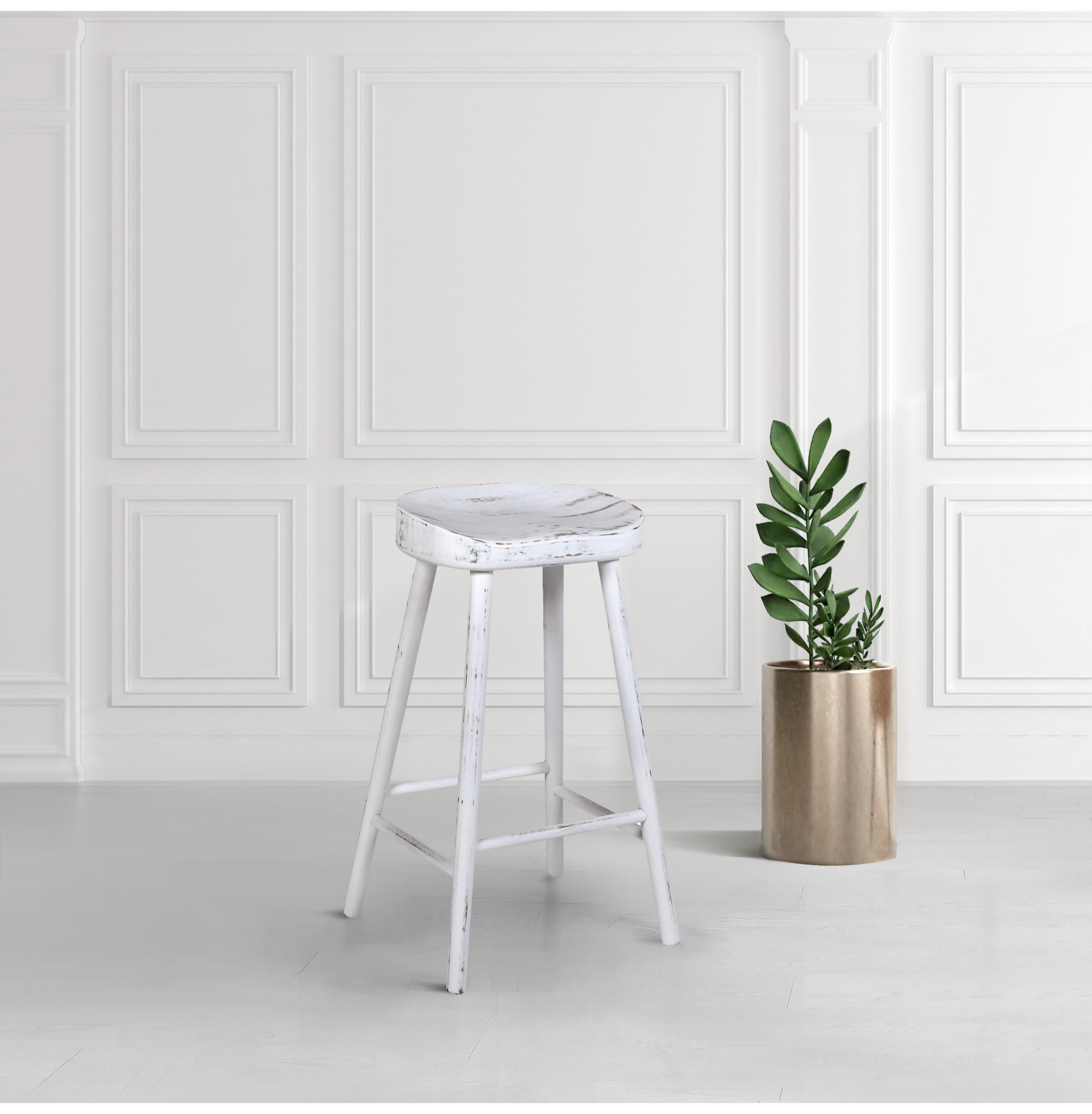 Whitewashed Bar Stool