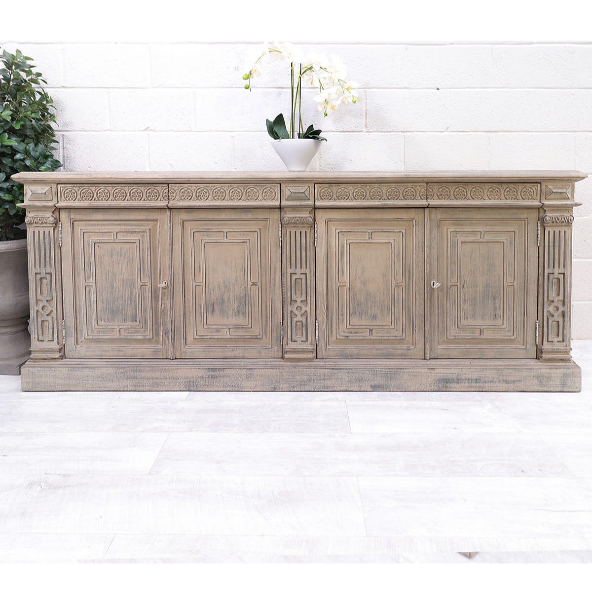 4 Drawer French Style Large Sideboard