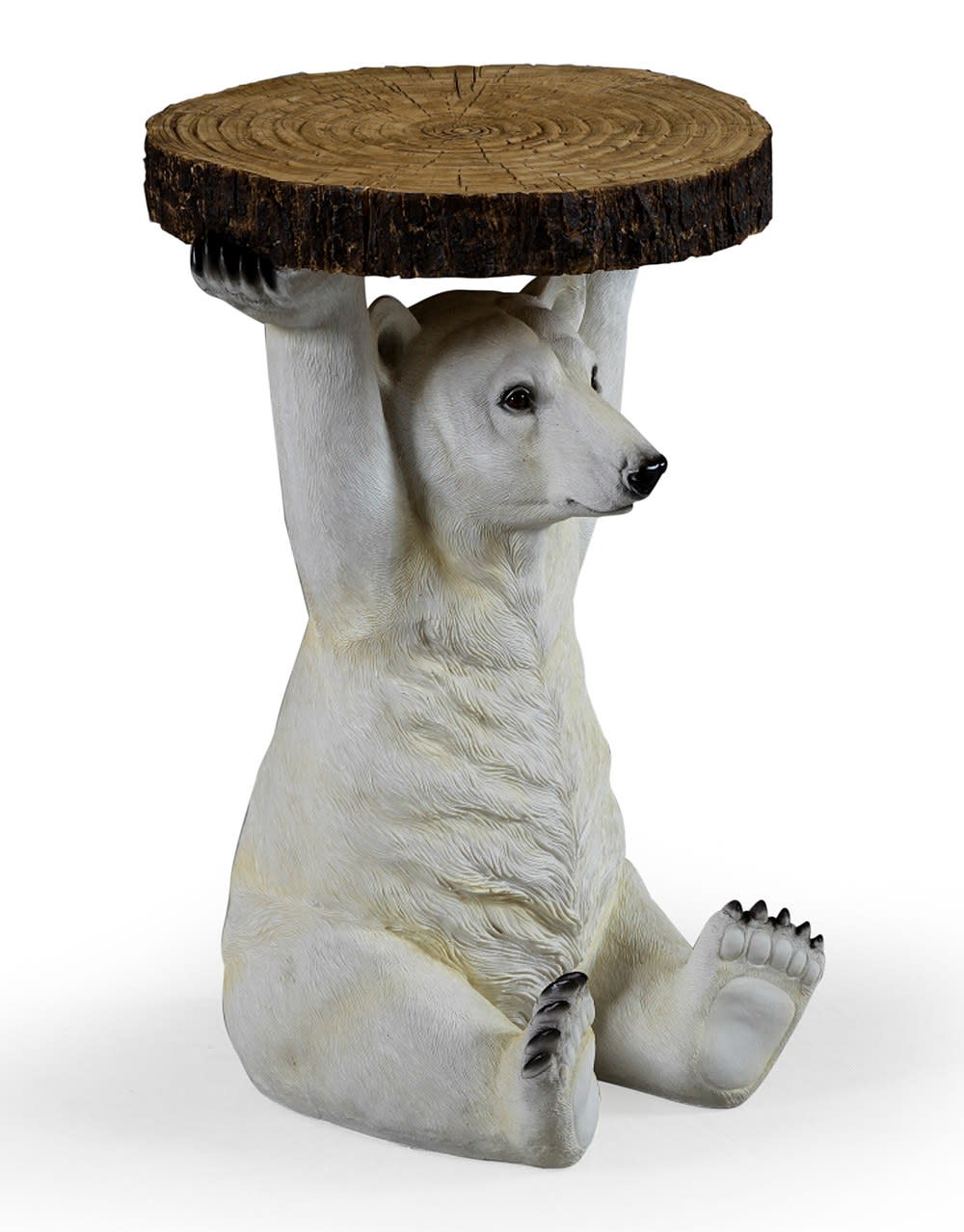 Polar Bear Wooden Trunk Side Table