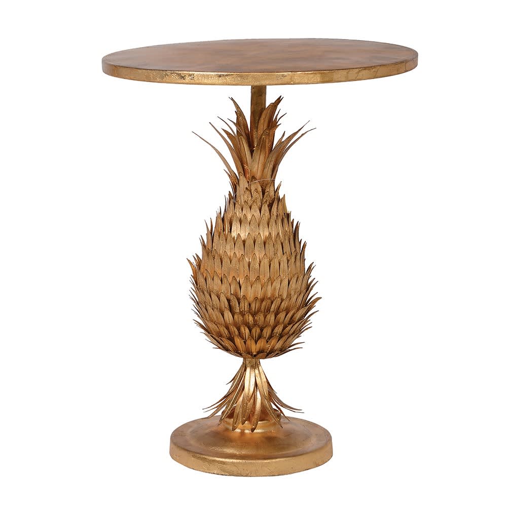 Golden Pineapple Side Table