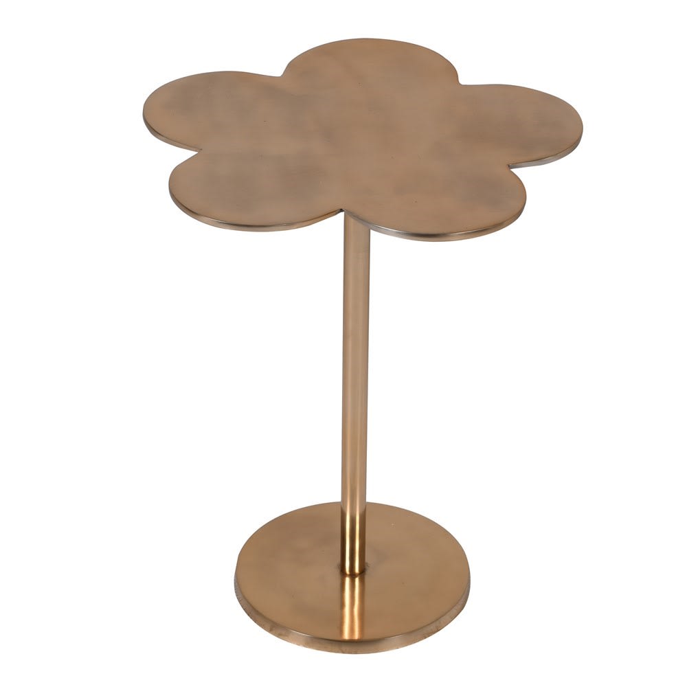 Gold Flower Shaped Lamp Table