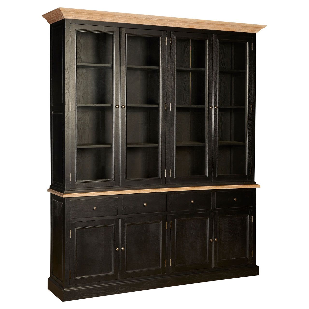 Lille Black Large Display Bookcase