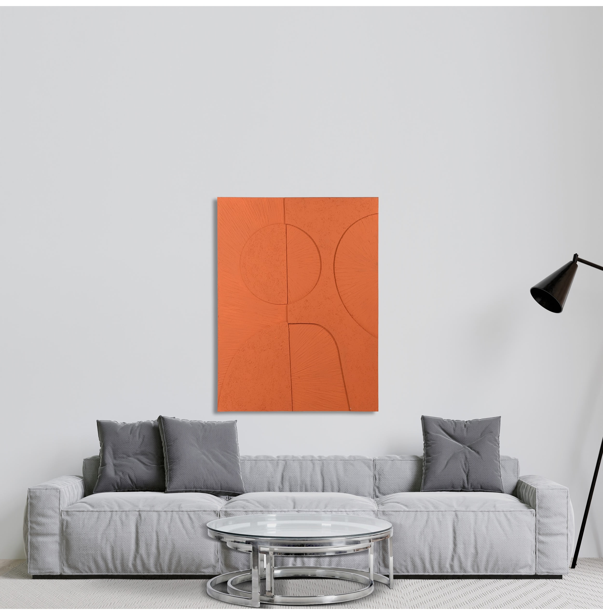 Large Orange Abstract Canvas