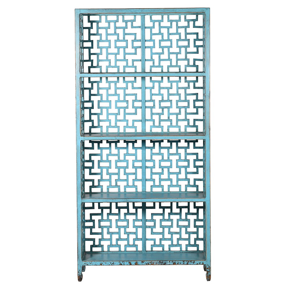 Oriental Style Blue Patterned Display Unit