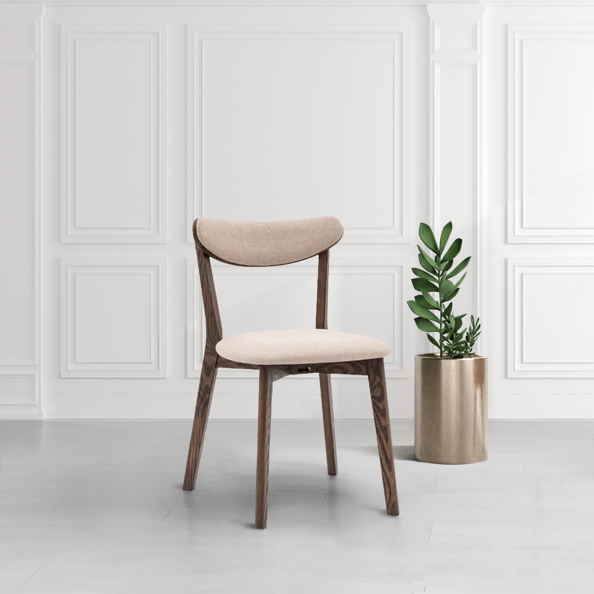  Hatfield Dark Wood Open Dining Chair by Gallery Direct