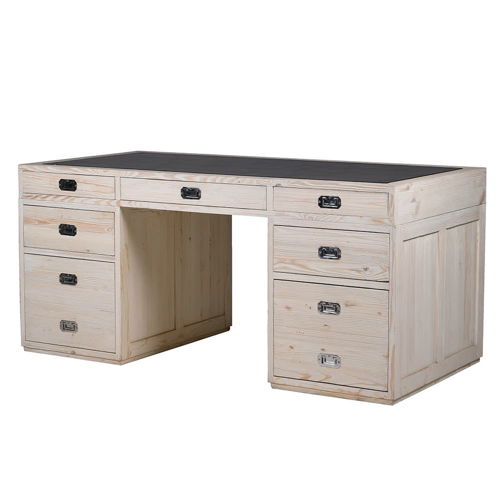 Whitewash Pine Partners Desk 