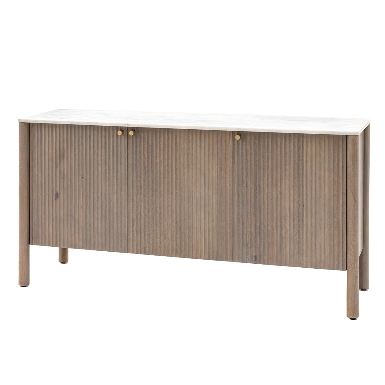 Marmo Grey Wooden Marble Sideboard by Gallery Direct