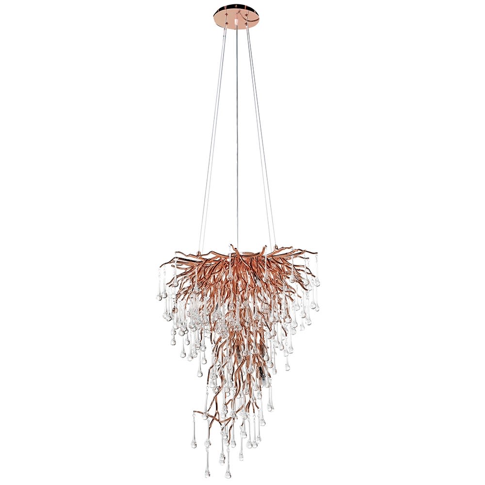 Rose Gold Droppers Chandelier