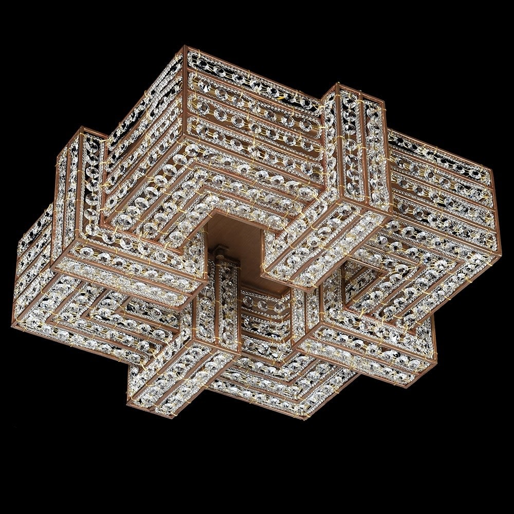 Crystal and Gold Ceiling Light