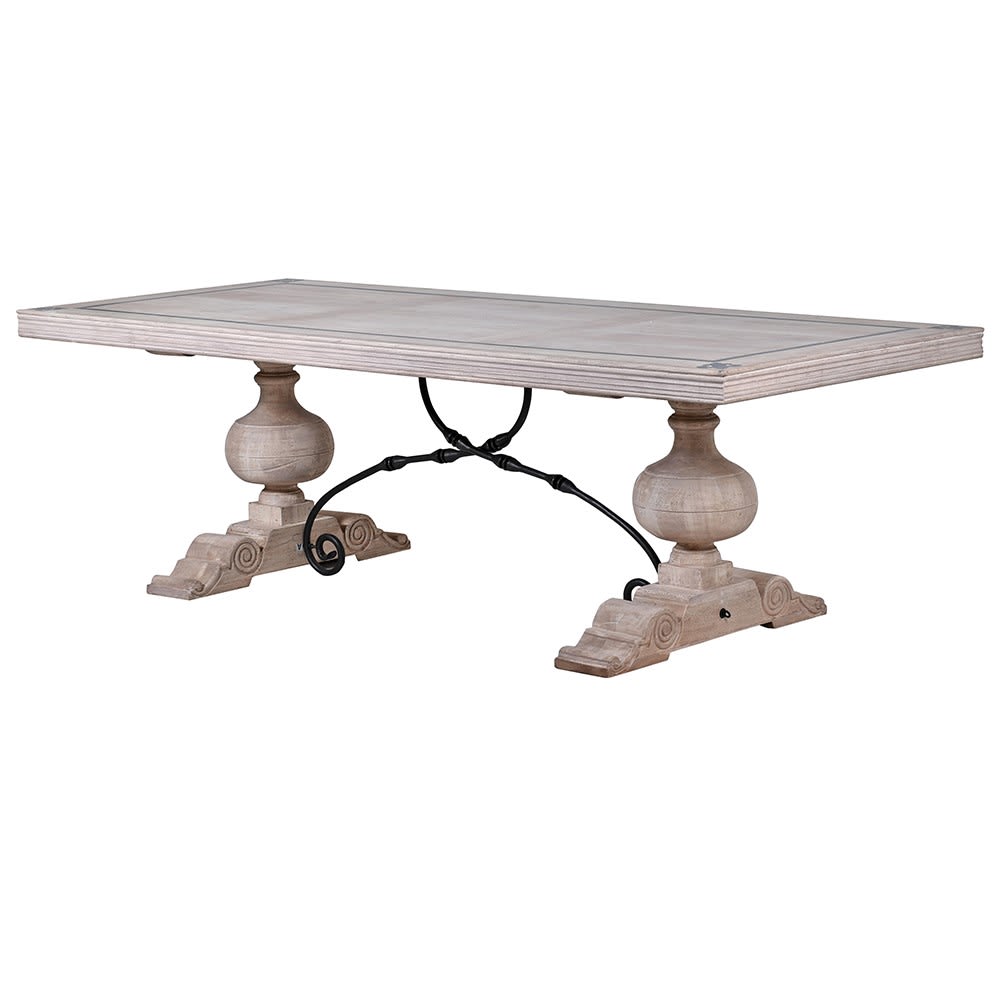 Francais Grande Dining Table with Bulb Leg