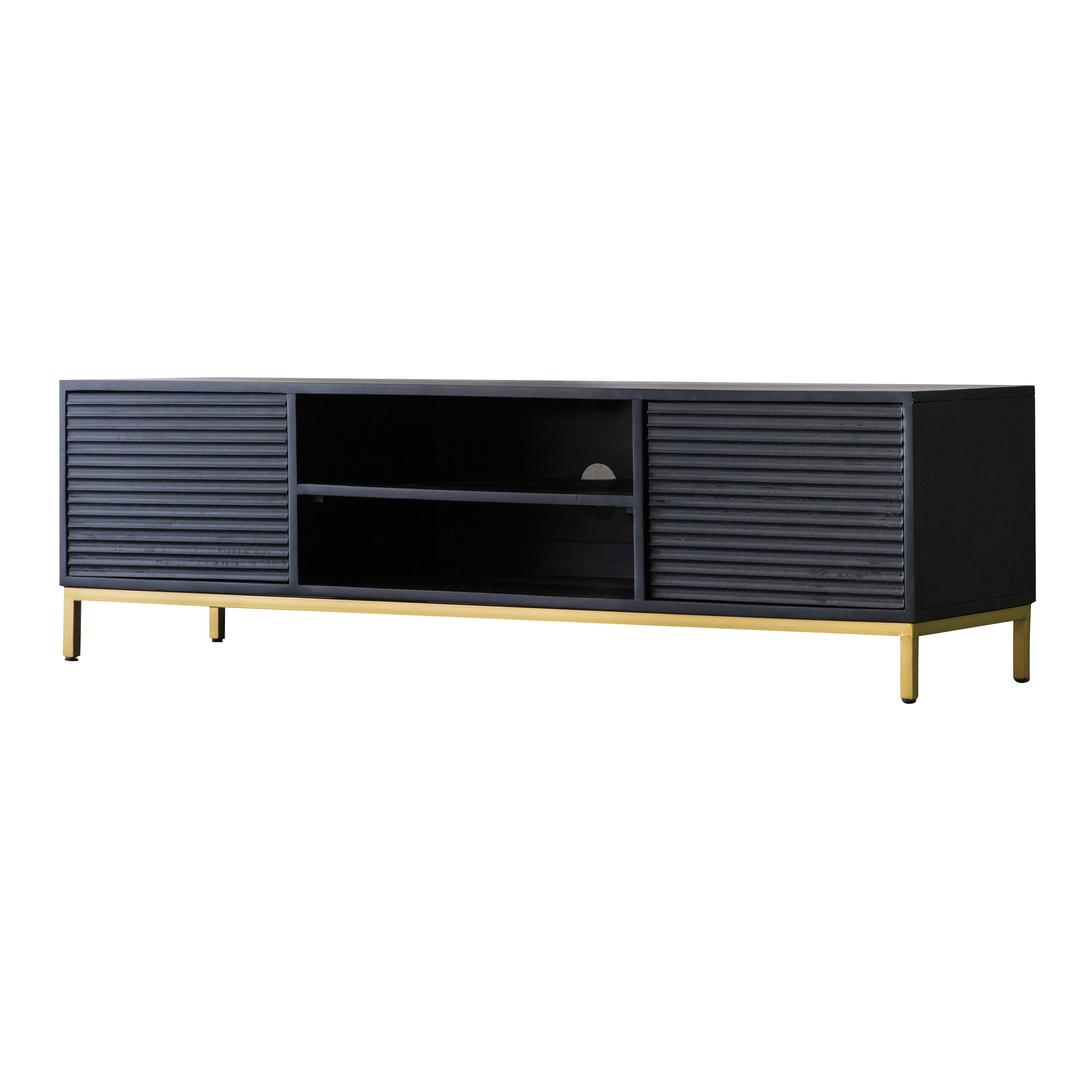 Ripple Black Media TV Unit by Gallery Direct