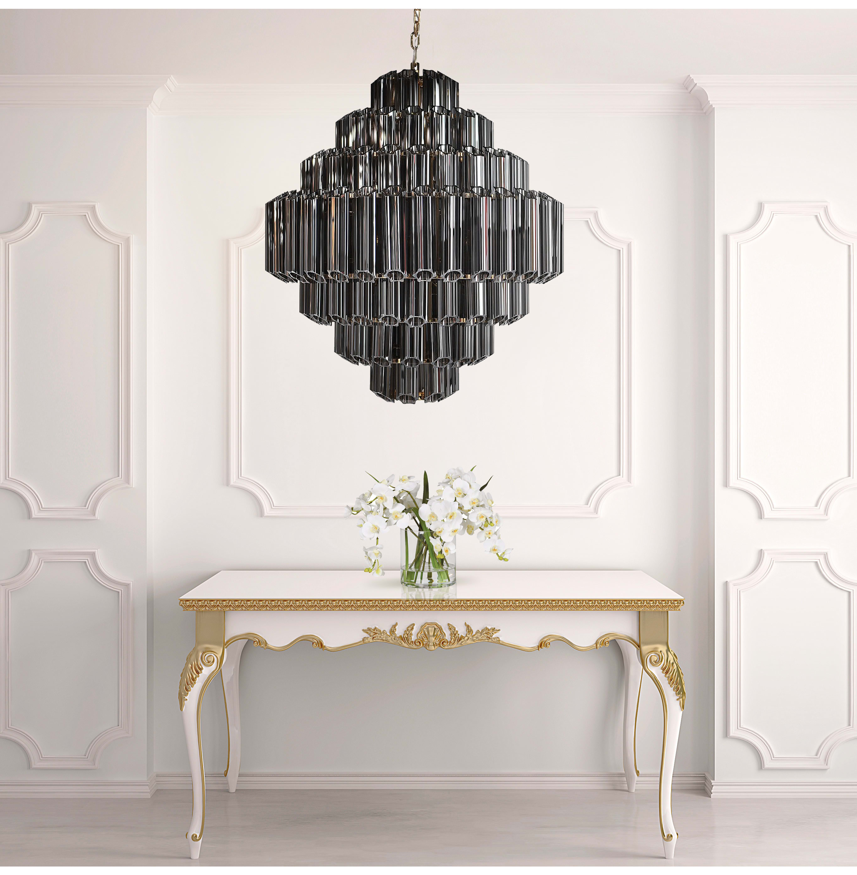 Smoked Violette 7 Tier Chandelier