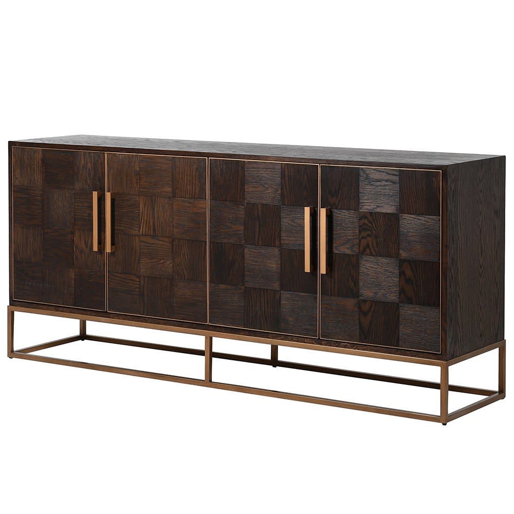 Patterned Dark Wood Sideboard