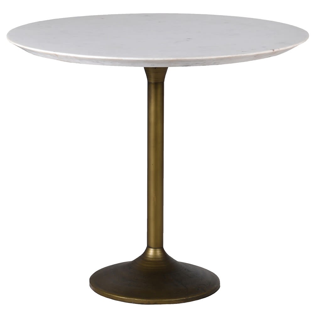 White Marble Top Bistro Dining Table