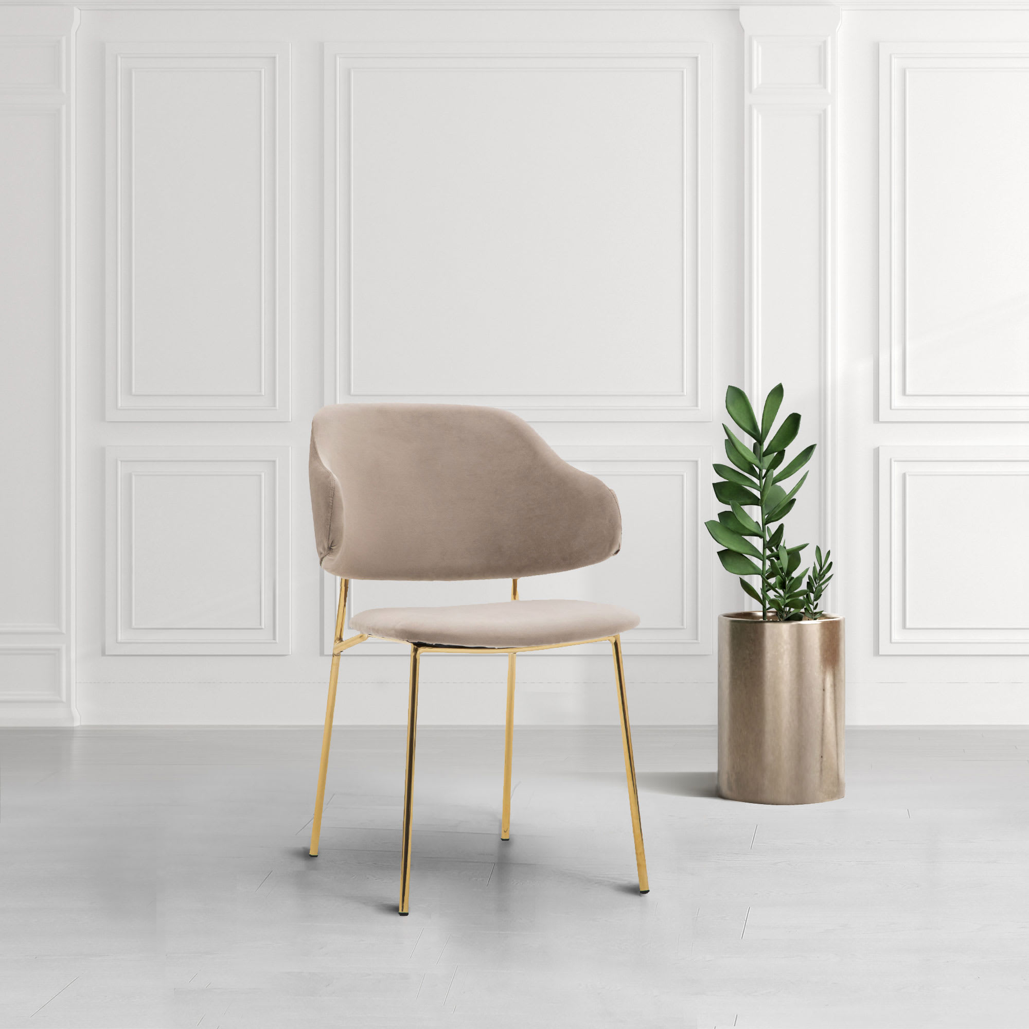 Dublin Taupe Luxe Dining Chair
