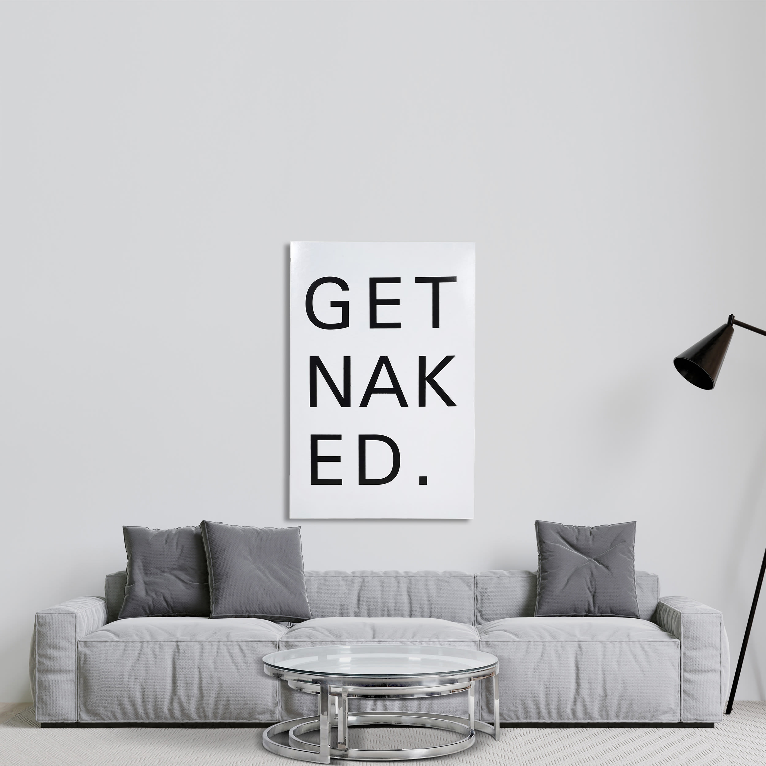 Get Naked Enamel Wall Plaque