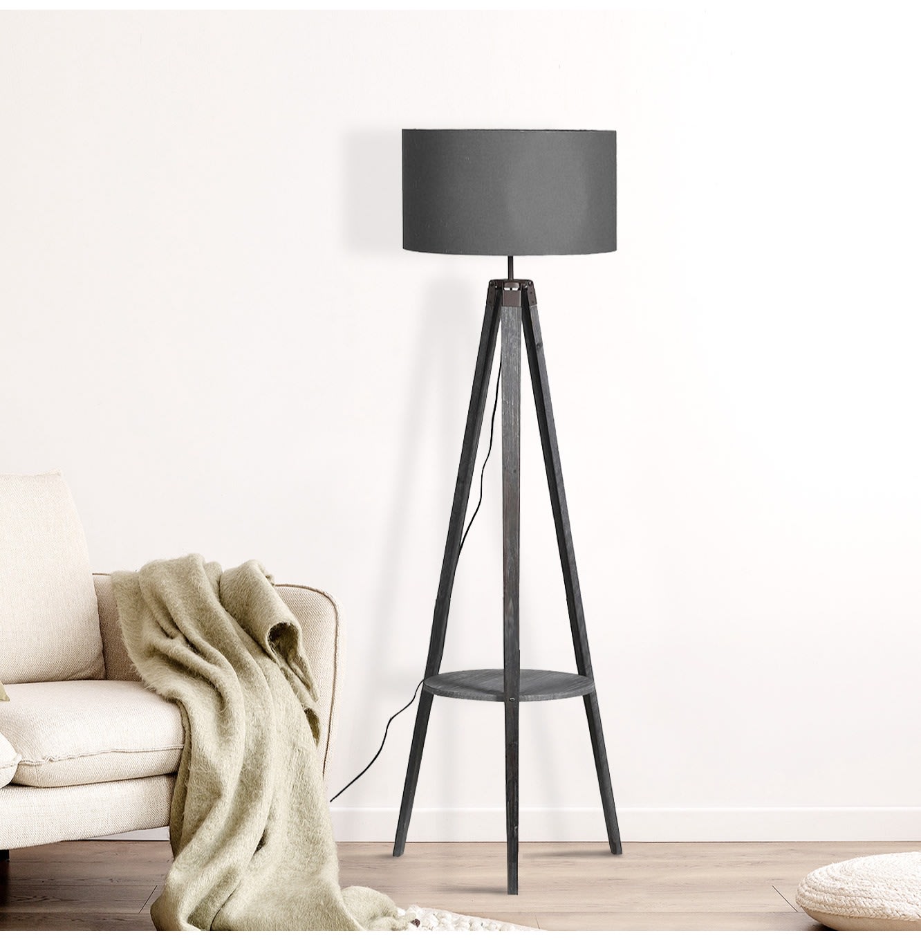 Simple Grey Floor Lamp