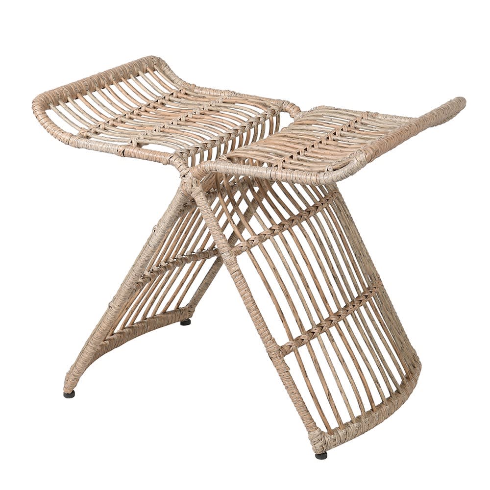 Helios Rattan Cross Frame Stool